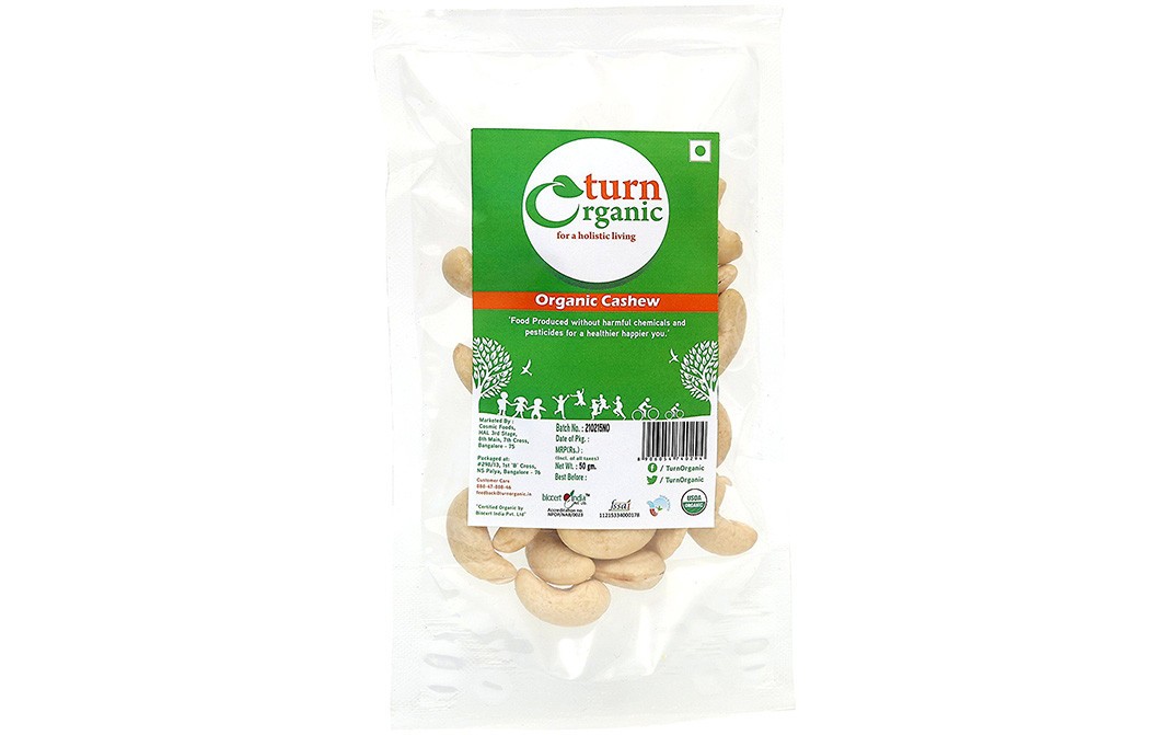 Turn Organic Cashew    Pack  50 grams